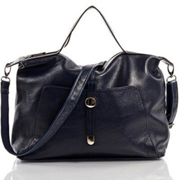 [米蘭精品] 肩背包真皮手提包-大容量純色百搭OL女包情人節生日禮物73ed4