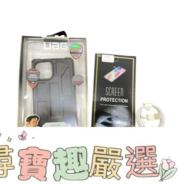 UAG 軍規防摔殼+充電線+保護貼 黑紅 11 PRO/黑條紋 11 PRO