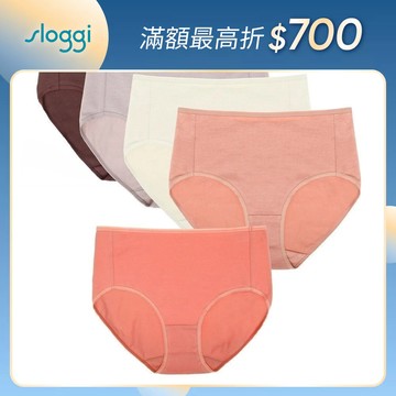 sloggi-EVERYDAY有機過生活系列高腰三角褲五件包 霧色系列｜C76-939 I1