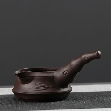 隱茶緣 側把公道杯茶漏陶瓷均杯茶海大號家用功夫茶具配件分茶器