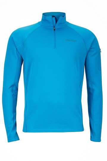 ├登山樂┤美國Marmot Stretch Fleece 1/2 Zip 男款彈性保暖透氣中層衣/排汗衣 藍#81140-2801
