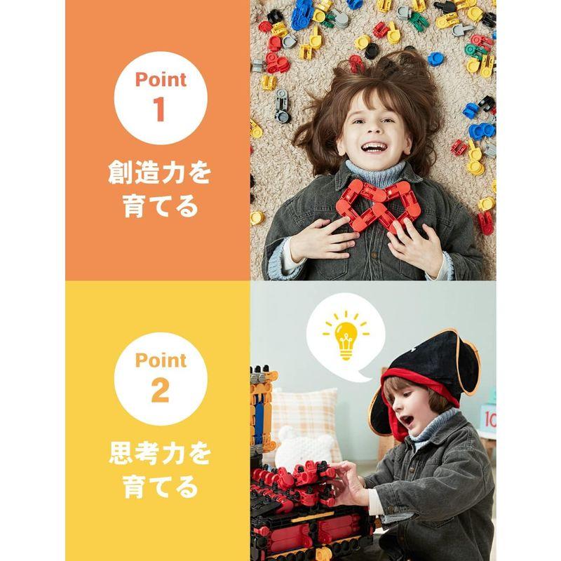 iRiNGO(アイリンゴ)131ピース 知育玩具 家 ハート メガネ 3歳から 回転