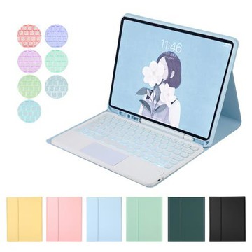 適用三星Tab S10PLUS背光藍牙鍵盤S9FE A8 a9+藍牙觸控鍵盤保護套