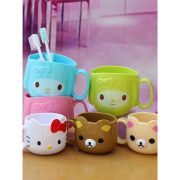 可愛卡通刷牙杯杯子牙缸洗漱杯套裝兒童漱口杯小號女孩寶寶迷你