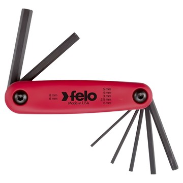 Felo 摺疊六角板手組 7支組 高硬度高韌性 美國製造  1組