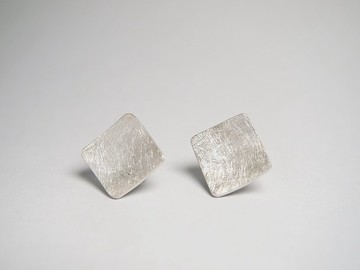 【Line 系列】 #a85 幾何方形耳環/ 925銀/ 手工禮物/ 客製化