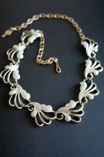 古董SARAH COV 金色貝殼縷空項鍊 A233