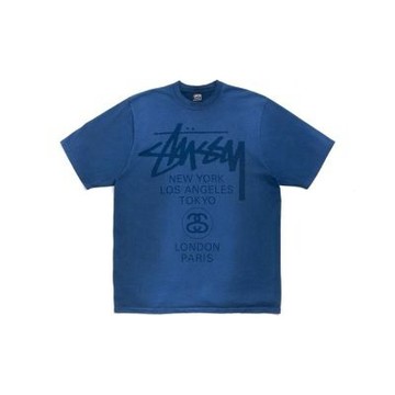 Stussy World Tour Tee 世界巡迴 短袖 藍色 3903962SF-FY [台灣現貨]