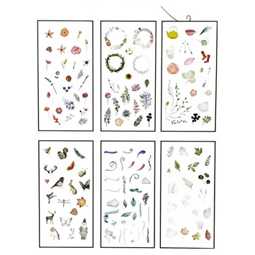 和紙裝飾貼紙 Set 手作設計裝飾貼紙  水彩  1組