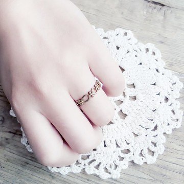 VIIART。自我。黃銅鎖鍊 簡約 戒指