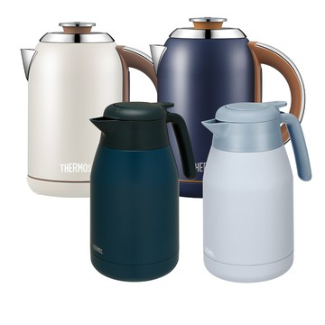 【THERMOS膳魔師】不銹鋼電熱水壺+THS保溫壺優惠組