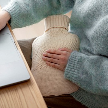 注水式保溫暖手熱水袋/冷熱敷袋(附針織毛絨套)-1.8L 單一規格