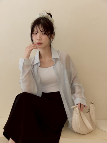 親膚細直紋仙氣襯衫