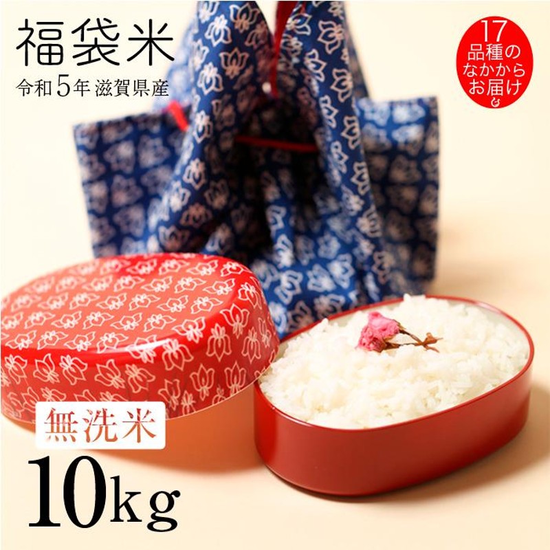 お米　滋賀県産　LINEポイント最大0.5%GET　新米　福袋米10kg　無洗米　同一品種でのお届け　通販　令和5年　米　80　送料無料　LINEショッピング