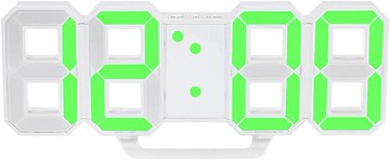 【日本代購】LED數字鬧鐘3D字體 台式壁掛