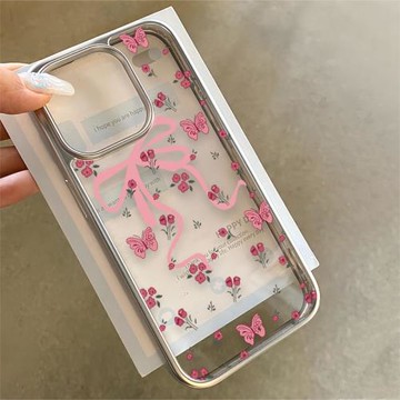 粉碎花蝴蝶適用三星s24ultra手機殼電鍍s23s22/s21fe韓風a55a15a54a53甜美a73少女a25a35a34清新小眾a05s防摔