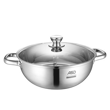 ASD 愛仕達 304不鏽鋼鴛鴦火鍋 30cm 5.8L 型號 FS30A2TW  1個