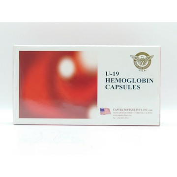 【詠晴中西藥局】U-19血紅素膠囊 HEMOGLOBIN HERB CAPSULES 60粒/盒 美國進口