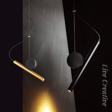 工業風LED金色造型吊燈 40-72091、72092