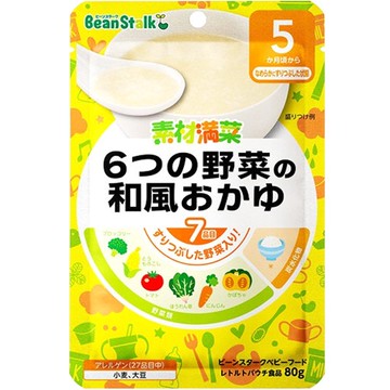 Japanese-style rice porridge 80g of material manna six vegetables