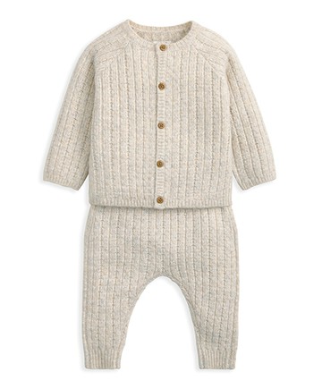 日光暈染-針織長袖套裝6-9m