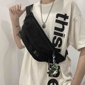 胸包男斜挎包潮牌男斜跨男士單肩包ins潮小包學生運動背包腰包女