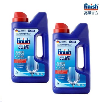 finish亮碟 洗碗機專用 強力洗滌粉劑1kg x2入