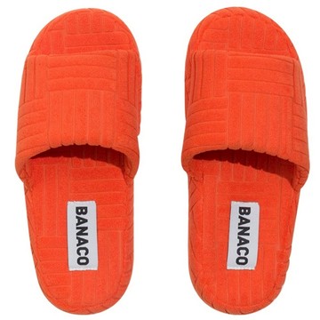 banaco Vivid Terry 室內毛拖鞋 M(260mm) 橘色 - 柔軟舒適  防滑耐磨  時尚居家  1組