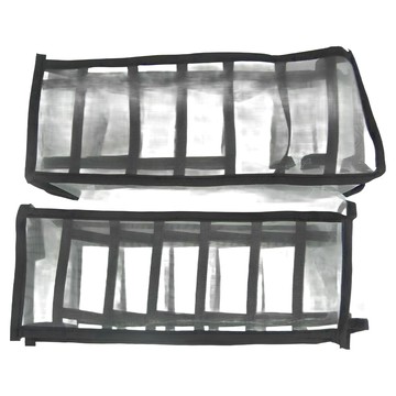 日式簡約設計分隔收納組  小7格  牛津布+PP材質  15~37*15cm  黑色  1組