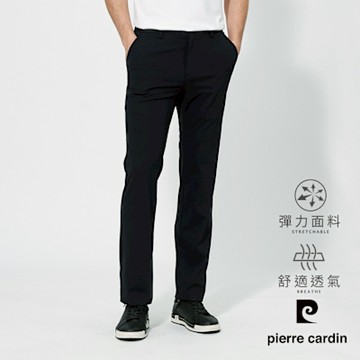 pierre cardin 皮爾卡登 男款 側鬆緊平口休閒長褲-丈青色(5257832-39)