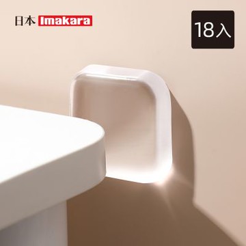日本Imakara 黏貼式無痕防水透明防撞貼-18入