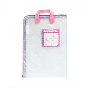 日本文具 SONIC - 方便收納聯絡袋-粉紅