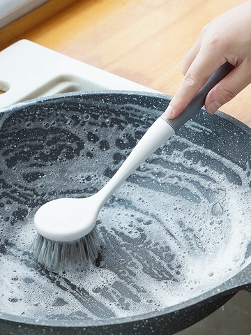 長柄洗鍋刷家用小刷子不傷鍋刷鍋神器廚房不粘鍋去污清潔刷洗碗刷