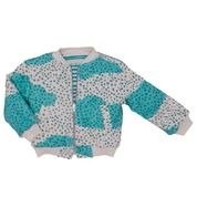 2014 秋冬 Noé & Zoë 水藍色條紋&點點雙面穿外套