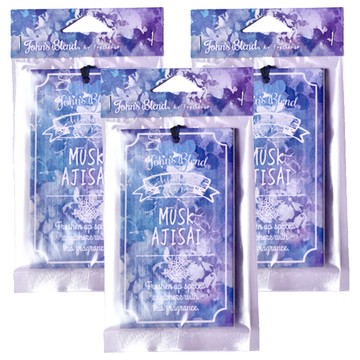 John's Blend 香氛片 繡球花麝香 持久清新香氣 吊掛式設計  3個  6g