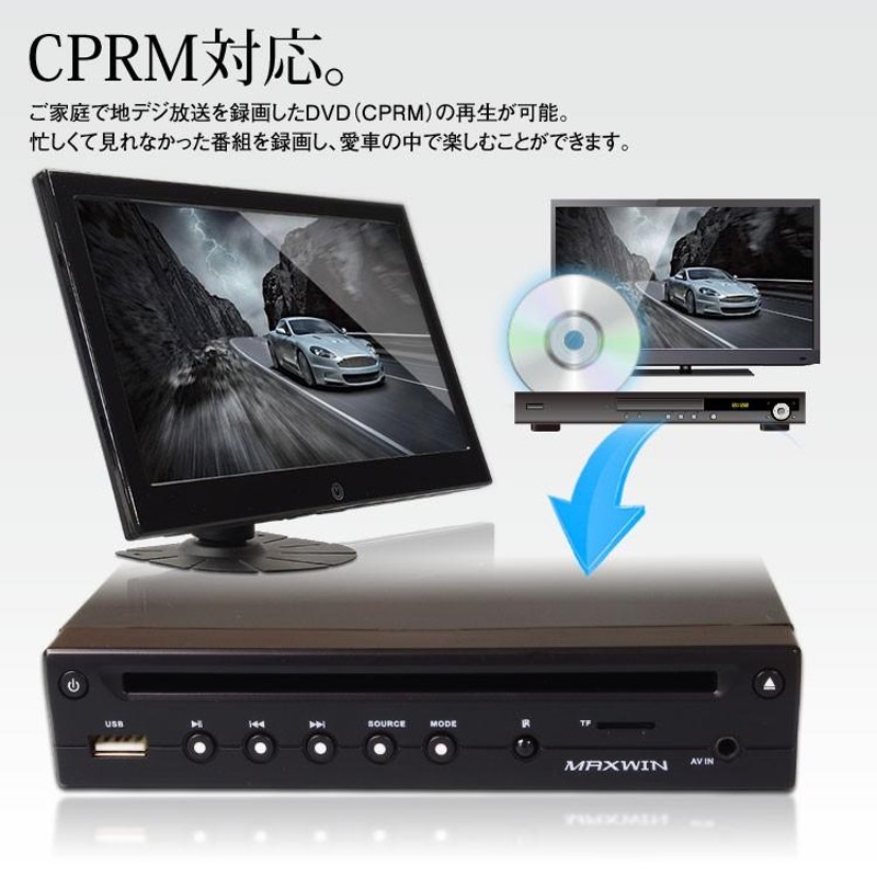 薄型DVDプレーヤー 車載用 ハーフDIN コンパクト 厚さ約33mm CPRM対応 CD USB SD AUX RCA HDMI Bluetooth 12V  24V DVD306 | LINEブランドカタログ