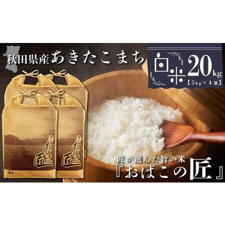 ふるさと納税 秋田県産おばこの匠あきたこまち　20kg （5kg×4袋）白米 秋田県大仙市