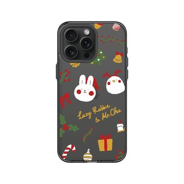 iPhone 15 Pro Max Clear 酷墨灰 - 懶散兔與啾先生 Lazy Rabbit and Mr.Chu - About Christmas