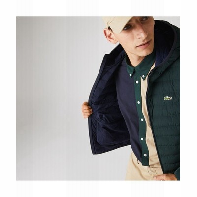 Lacoste 撥水ポータブルライトダウンジャケット メンズ ダーク グリーン 通販 Lineポイント最大get Lineショッピング