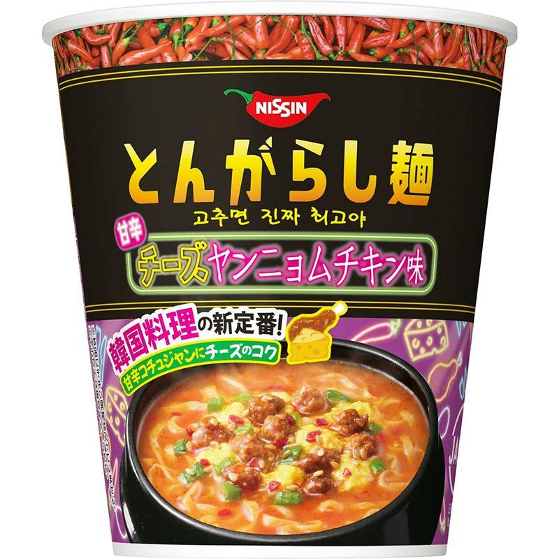 日清食品 日清のとんがらし麺 甘辛チーズヤンニョムチキン味 65g ×12個