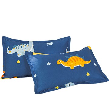 一對裝全純色枕套水洗棉成人枕頭套單人卡通枕芯套 48x74cm包郵