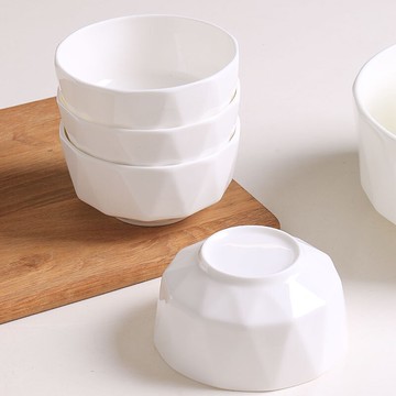 十只裝景德鎮家用吃飯碗米飯套北歐ins風純白創意個性面碗湯碗裝