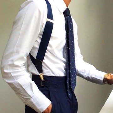 英倫腋下槍套式背帶夾西褲側夾款寬男士吊帶肩帶后背式復古吊褲帶 99購物節