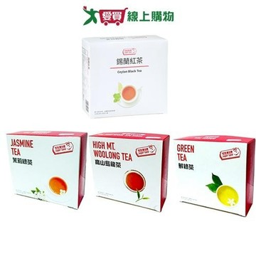 愛買嚴選盒裝茶系列100入(鮮綠茶/錫蘭紅茶/高山烏龍茶/茉香綠茶)【愛買】
