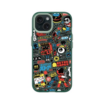 iPhone 15 Clear 憂墨綠 - Paiheme Studio - Retro Games Color