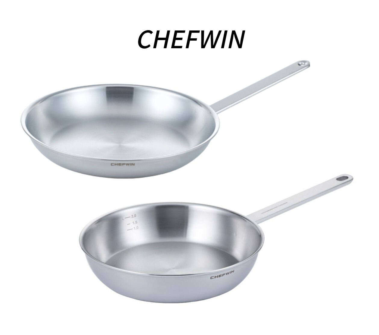 [CHEFWIN] 韓国プレミアムフライパン 5重/最高級314ステンレス IH/ガス 24CM 26CM LINEショッピング