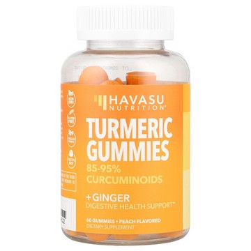 Havasu Nutrition, 薑黃 + 姜軟糖，水密桃味，60 粒
