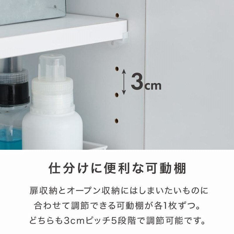 ランドリー収納 完成品 国産 幅60cm 薄型 ハイタイプ 収納 隙間