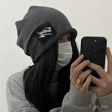臺灣🚍8H出🉑日係春秋薄款捲邊堆堆帽子男街頭潮牌百搭冷帽包頭帽女地痞帽男士