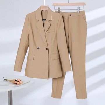 [米蘭精品] 西裝套裝兩件套-時尚修身外套長褲女西服3色74ct8